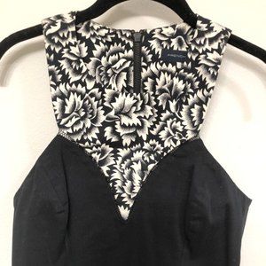 French Connection Black & White Cocktail Dress